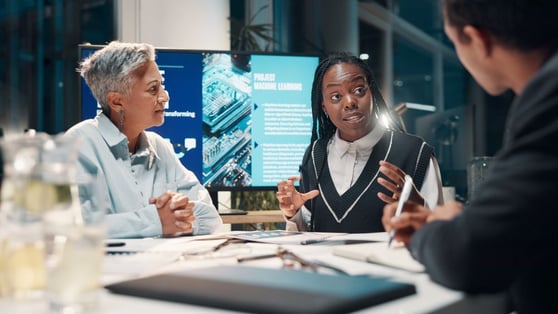 Business people and planning in meeting.